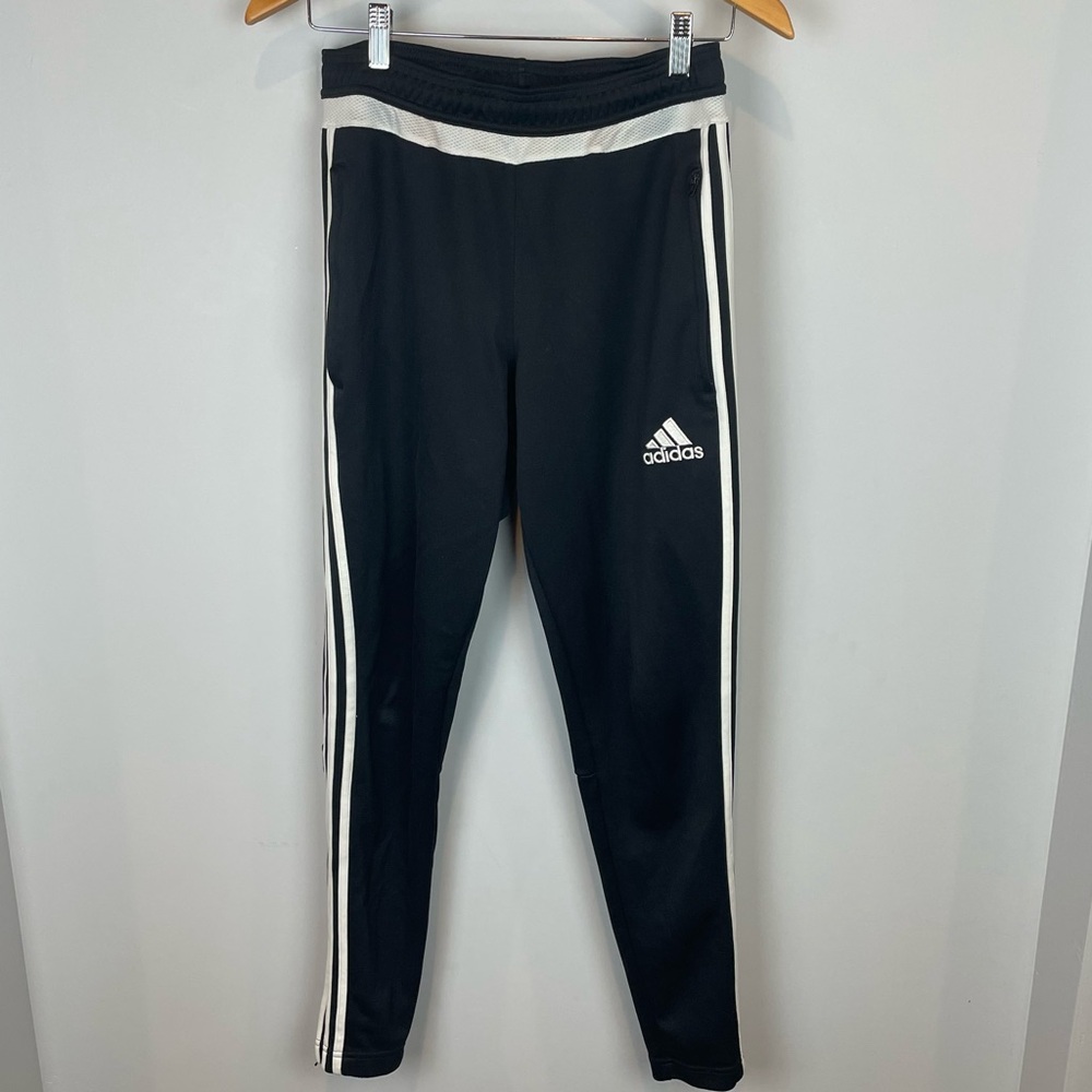 Adidas Tiro Soccer Pants - Small - Black with White Stripes
